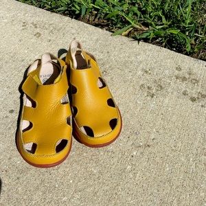 Mustard color girl sandals